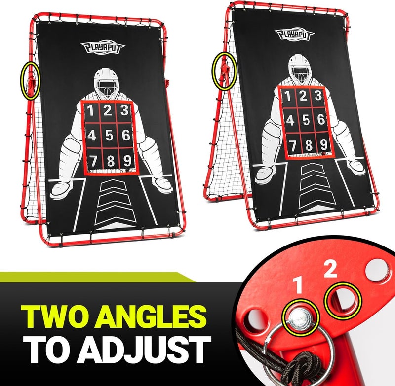 PLAYAPUT 2 in 1 Baseball Rebouder Net and Pitching Net, Adjustable Pitch Back Baseball Rebounder with Strike Zone,Base Ball Bounce Back Net for Pitching,Catching,Fielding,Throwing - Image 4